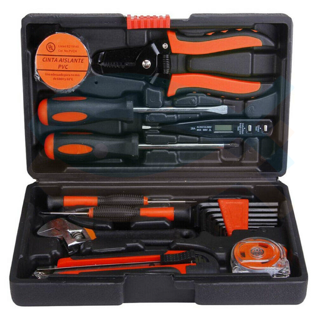 19PCS Electric Home Hand Tool Hardware Combination Kit Electric Storage Case