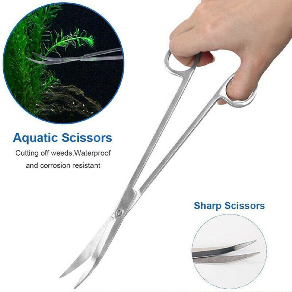 4pcs/5pcs Aquarium Tank Aquatic Plant Tweezers Scissors Spatula Tool Set Starter