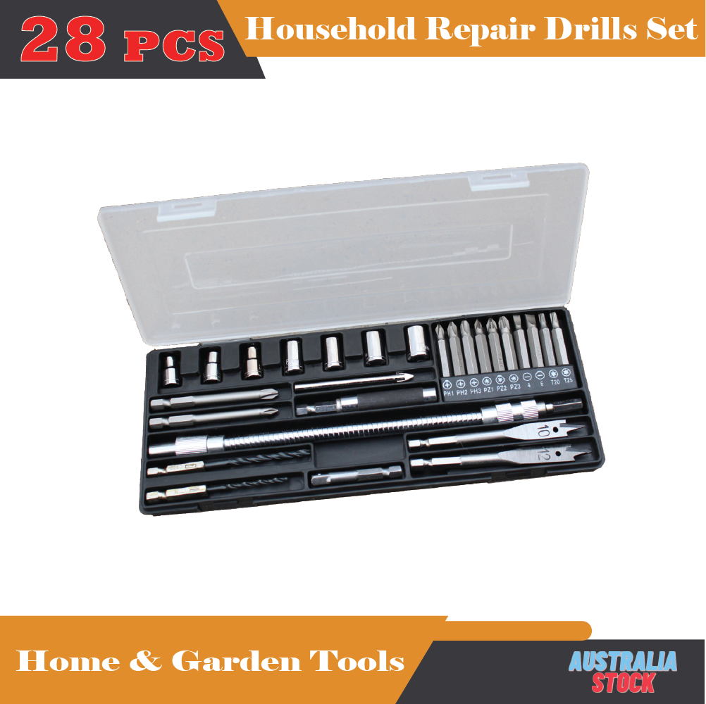 28 Piece X-Line Drill and Screwdriver Bit Set (For Wood, Masonry, and Meta)