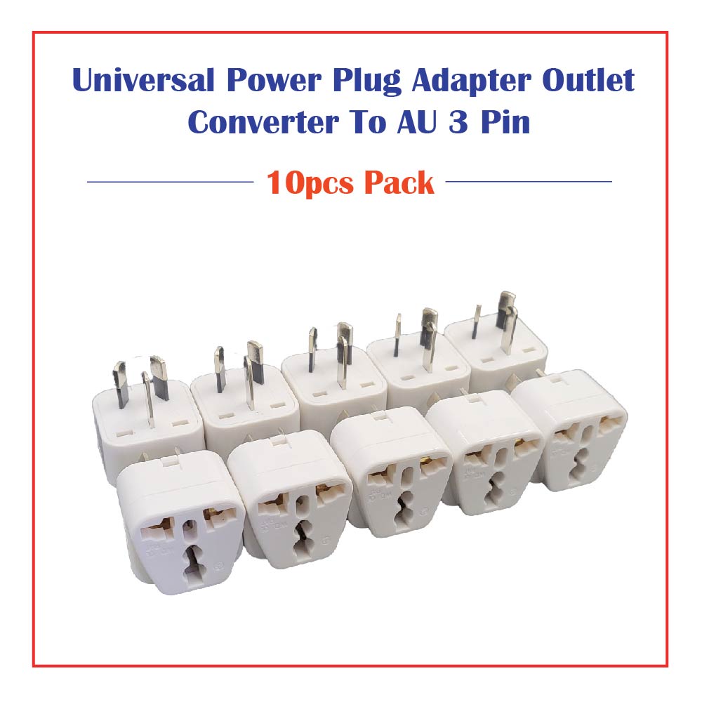 5pcs/10pcs/20pcs/30pcs AU AC Power Plug Adapter Travel 3 Pin Converter