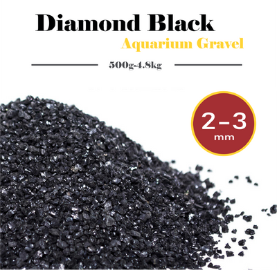 Aqua One Diamond Black Aquarium Fish Tank Gravel 2-3mm 500g-4.8kg
