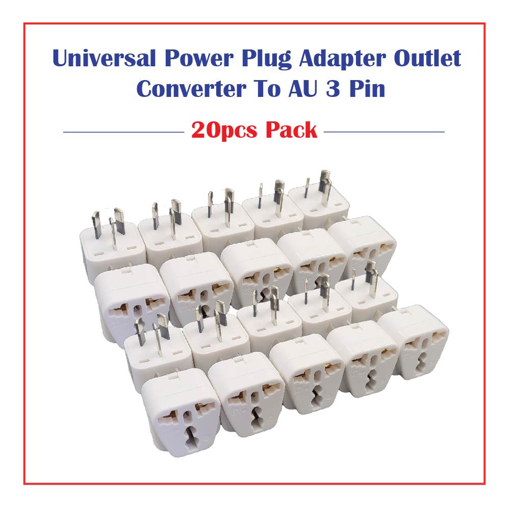 5pcs/10pcs/20pcs/30pcs AU AC Power Plug Adapter Travel 3 Pin Converter