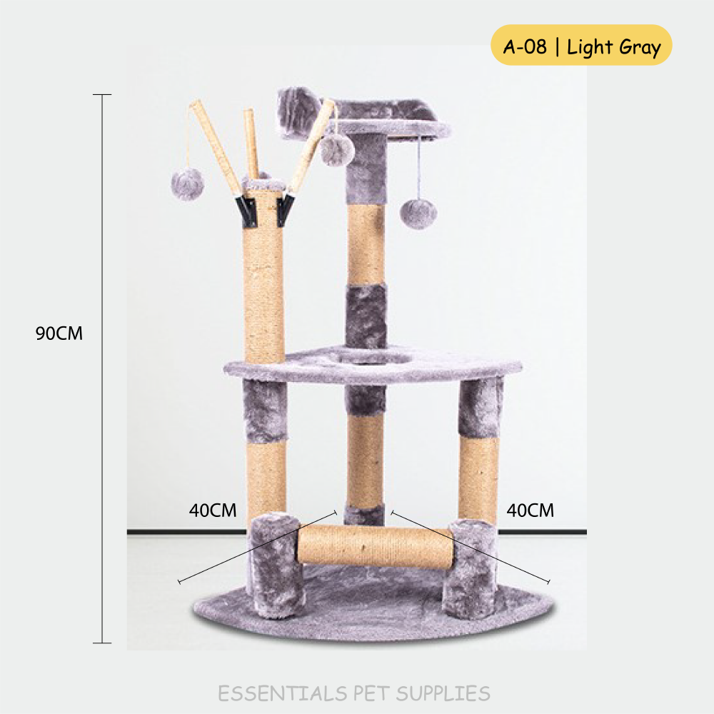 90CM Cat Tree Scratching Post Scratcher Tower Condo Toy House A-08