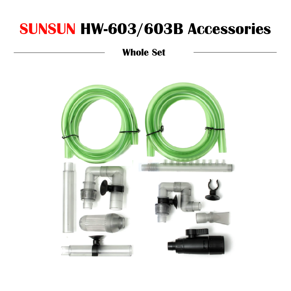 SUNSUN HW-603 & HW-603B 400L/H External Canister Filter and accessories