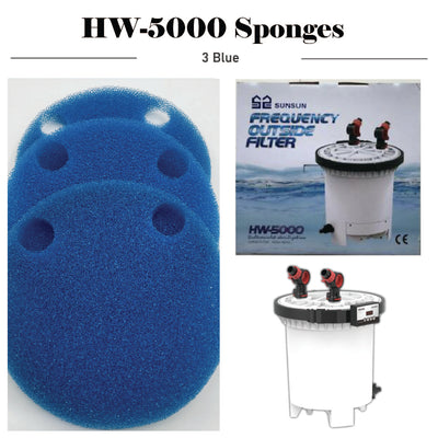 SUNSUN 3PCS HW-5000 External Canister Filter genuine replacement sponge pads