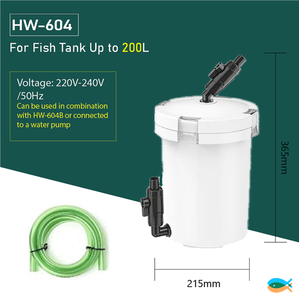 SUNSUN HW-604 & HW-604B 800L/H External Canister Filter and ACCESSORIES