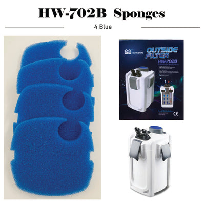 SUNSUN 4PCS external Filter HW-702A/702B genuine replacement sponge pad