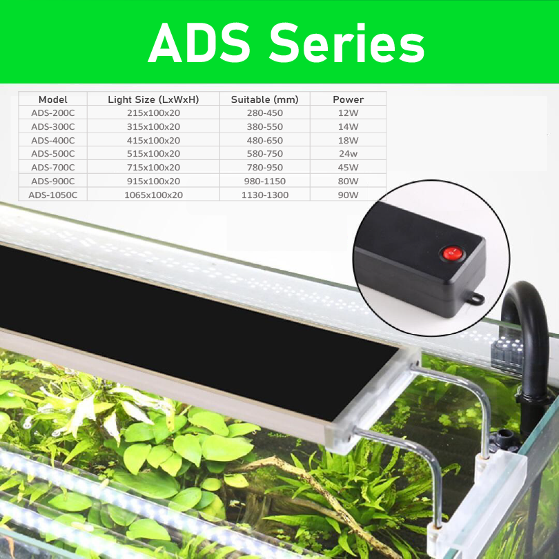 SUNSUN ADS Aquarium LED Light Tropical Fish/Plant Tank Lamp Length Adjustable