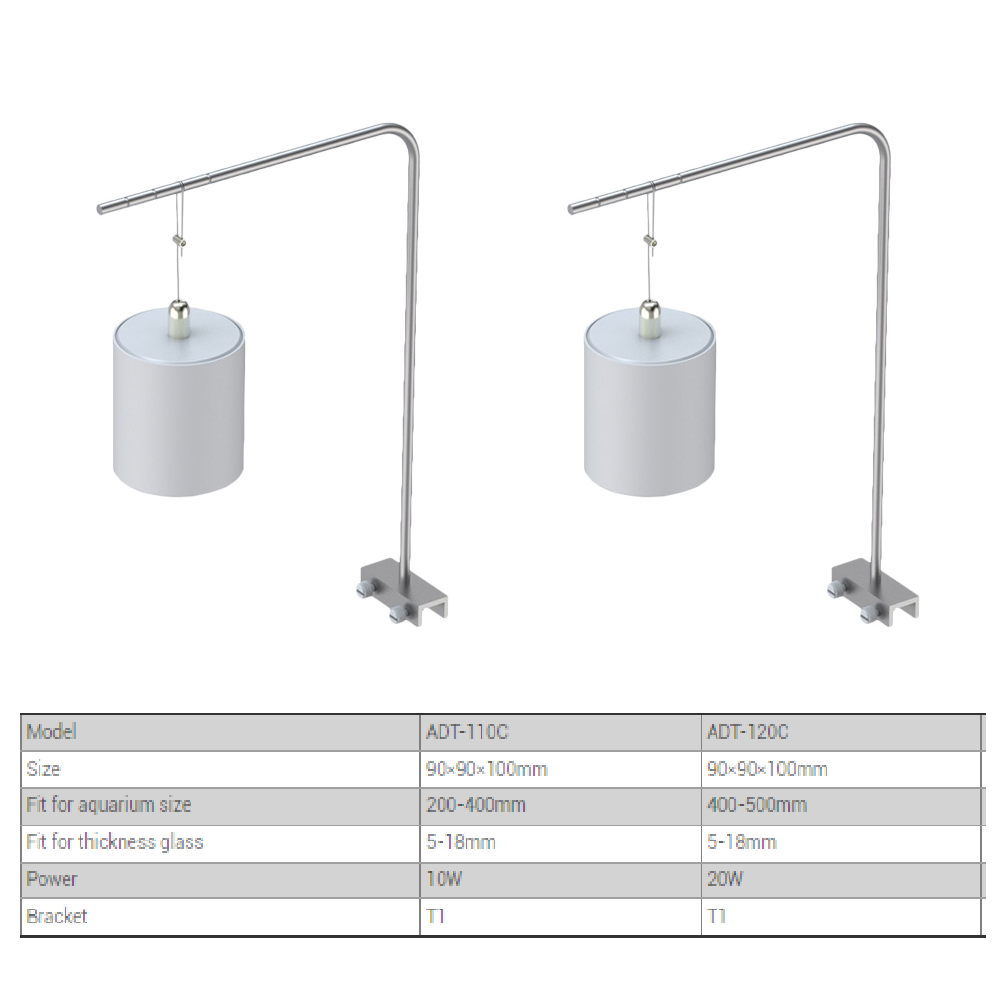 SUNSUN ADT Series Aquarium LED Light Fish Tank Lamp with Bracket Plant Tank