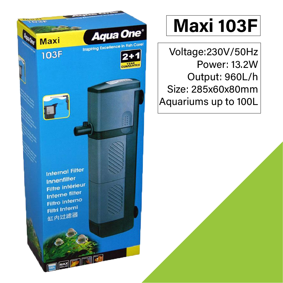 Aqua One Maxi 101F/102F/103F/104F Internal Filter 11331/11332/11333/11334