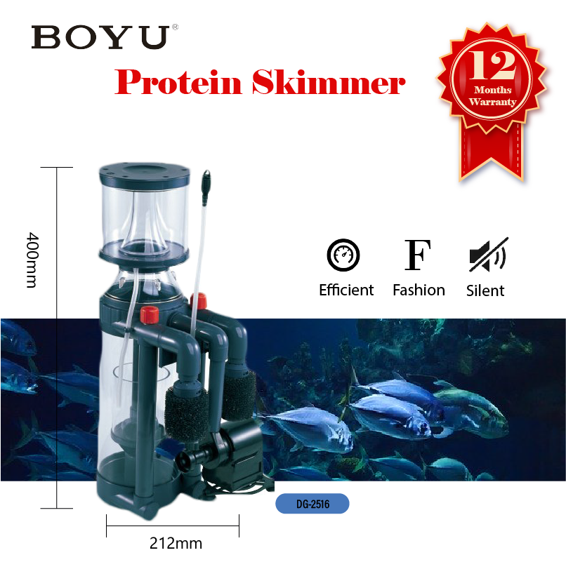 BOYU 1400L/H Protein Skimmer Reef Marine Fish Tank DG-2516