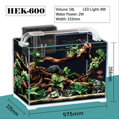 SUNSUN HEK-600 58L Brand New Open top Aquarium Fish Tank with Cabinet