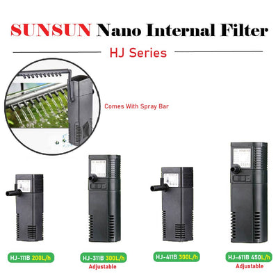 SUNSUN HJ nano internal filter submersible pump fish turtle aquarium spray bar