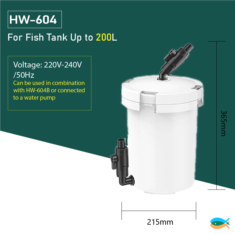 SUNSUN HW-604 & HW-604B 800L/H External Canister Filter and ACCESSORIES