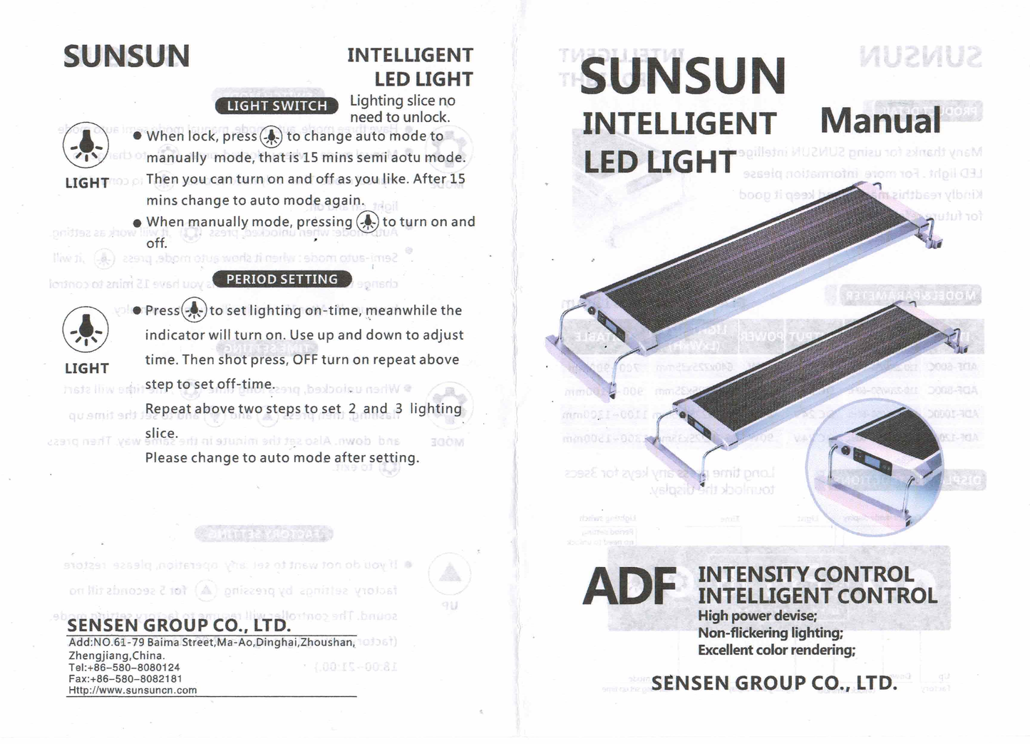 SUNSUN ADF 700mm-1300mm Intelligent Tropical & Plant Aquarium LED Lamp Fish Tank Light