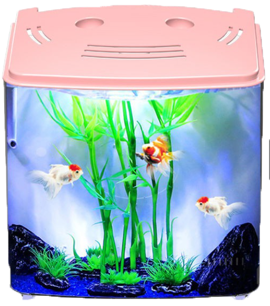 SUNSUN Small Desktop 4L Acrylic Ecological Fish tank with LED light and Filter