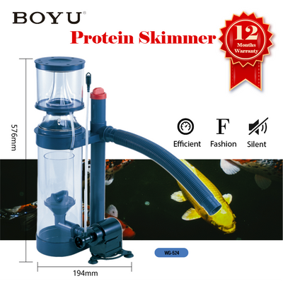 BOYU Marine Coral Reef Protein Skimmer WG-524 Aquarium Fish Tank 150-300L