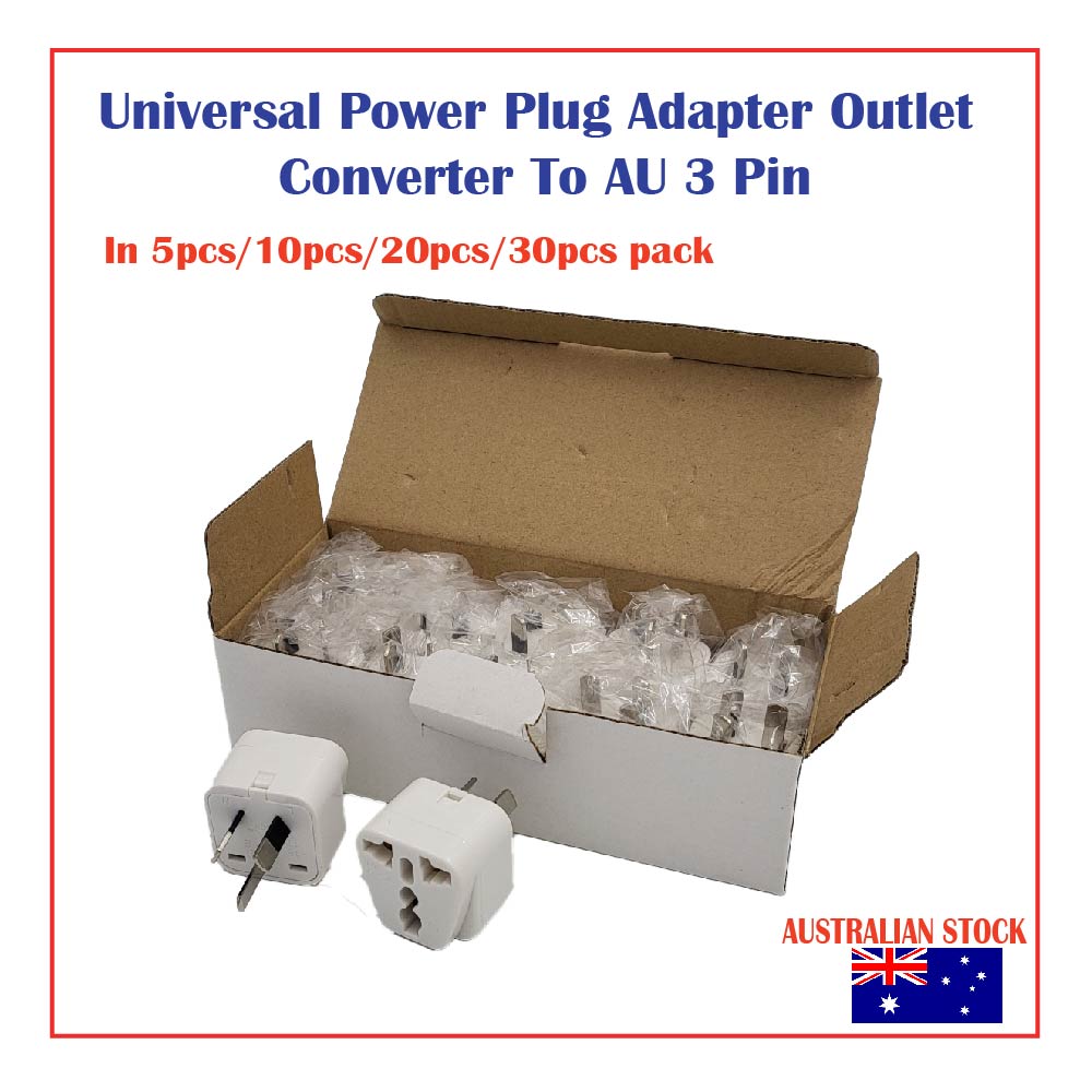 5pcs/10pcs/20pcs/30pcs AU AC Power Plug Adapter Travel 3 Pin Converter