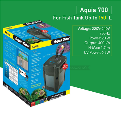 Aqua One 11182 Aquis 700 Canister Filter 700L/h External Filter