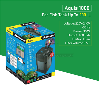 Aqua One 11183 Aquis 1000 Canister Filter 1000L/h | OzMarket Essentials | Pet Supplies 