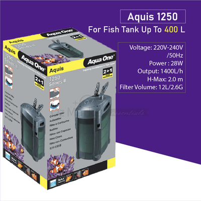 Aqua One 94104 Aquis 1250 Series Ii Canister Filter 1400L/h External Filter| OzMarket Essentials | Pet Supplies