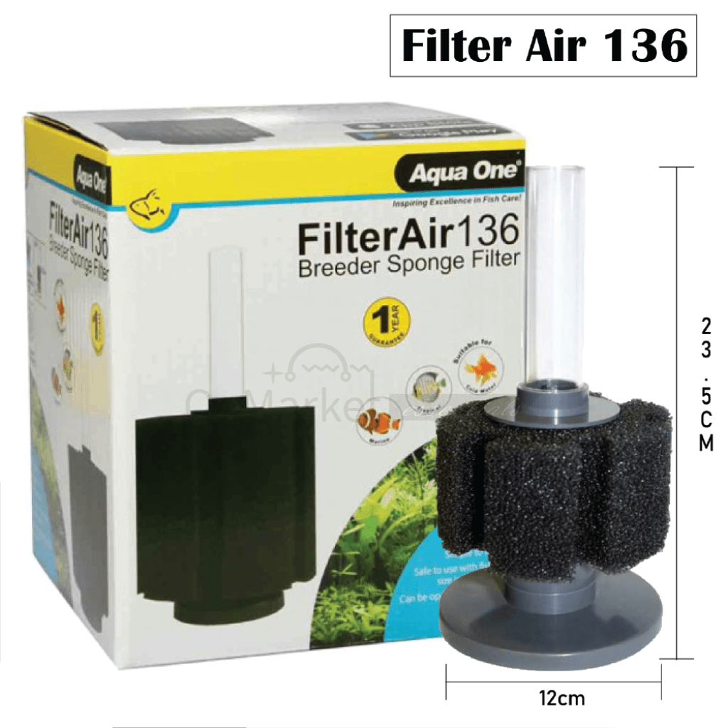 Aqua One Filter Air 30/60/136 Breeder Sponge Internal Filter | OzMarket Essentials | Pet Supplies 