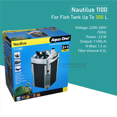Aqua One Nautilus 1100L/h Canister Filter 94113 External Filter