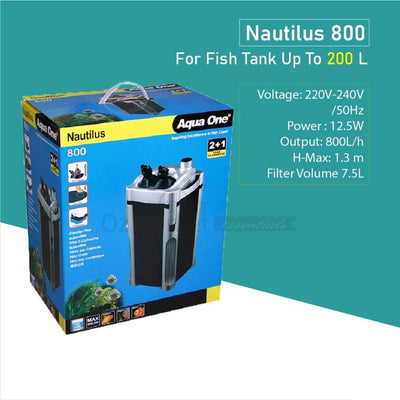 Aqua One Nautilus 800L/h Canister Filter 94112 External Filter