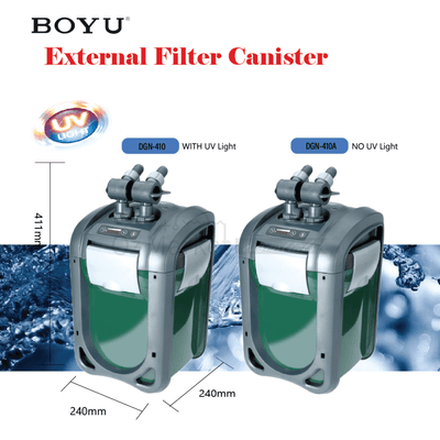 Boyu 300L/h-1610L/h Adjustable Aquarium Fish Tank External Canister Filter External Filter