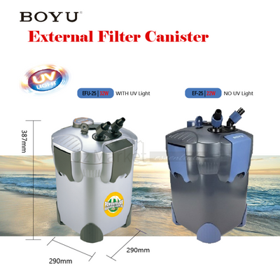 Boyu Ef-25 & Efu-25 - 750L/h Canister Aquarium Filter For 250-450L Tank External Filter