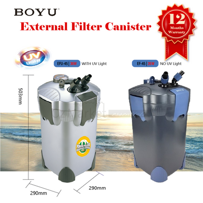 Boyu Ef-35 & Efu-35 - 950L/h Canister Aquarium Filter For 350-550L Tank External Filter