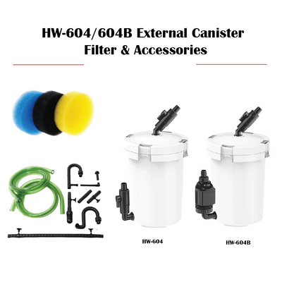 SUNSUN HW-604 & HW-604B 800L/H External Canister Filter and ACCESSORIES