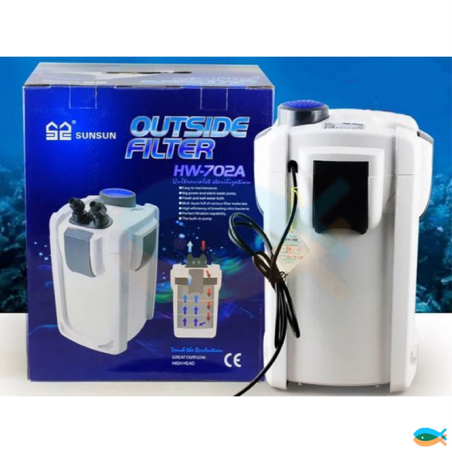 SUNSUN HW-702A 1000L/H premium external canister filter/pump Free Shipping