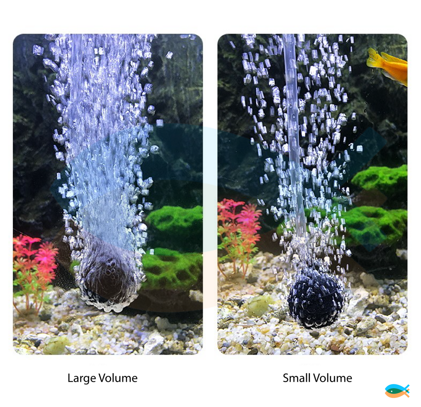Aquarium Cylinder Round Air Stone Oxygen Bubbles Fish Tank Pond Pump