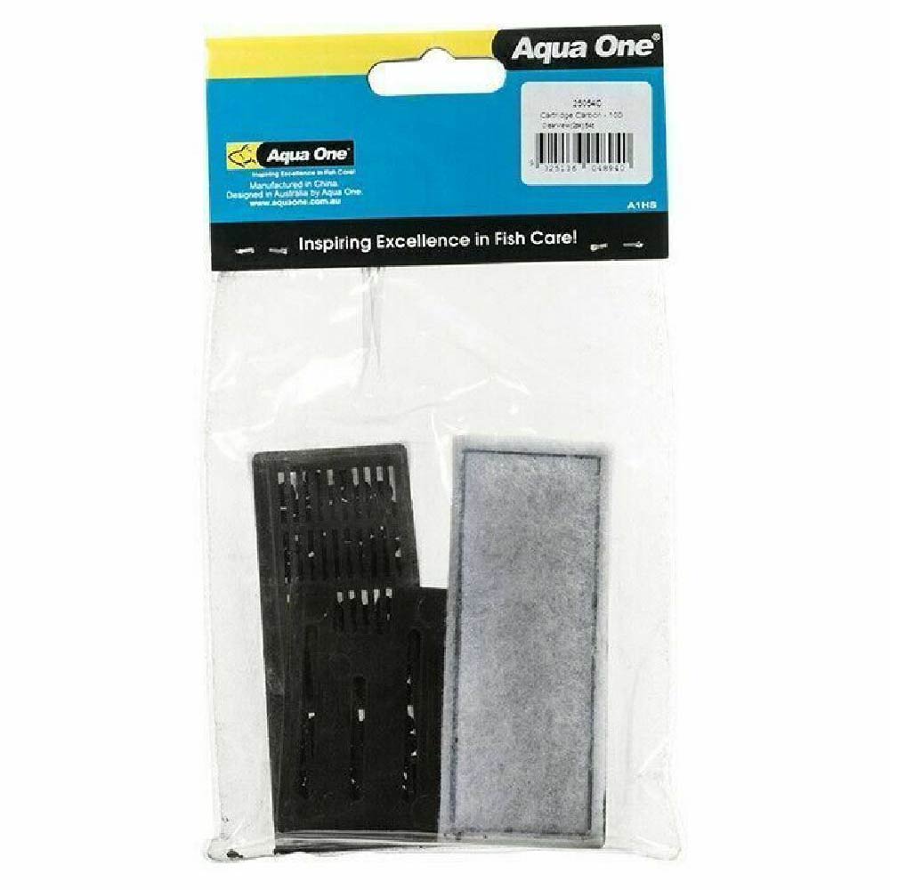 Aqua One 2pk Clearview 100 Hang On Filter Media Carbon Cartridge 54C 25054C