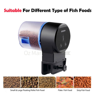 Sunsun Aquarium Automatic Feeder Both Dc 5V Power Supply & 2Pcs Aa Batteries Fish Feeders