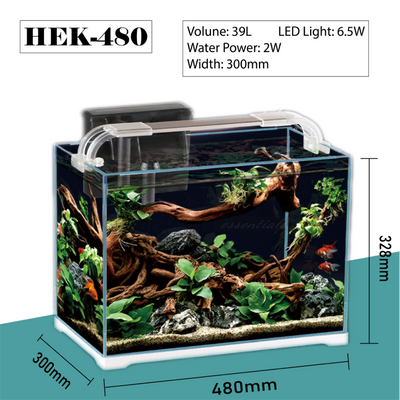 Sunsun Hek-480 39L Brand New Open Top Aquarium Fish Tank Complete Set Aquariums