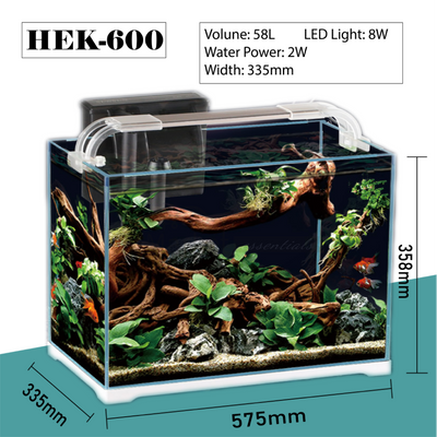 Sunsun Hek-600 58L Brand New Open Top Aquarium Fish Tank Complete Set Aquariums