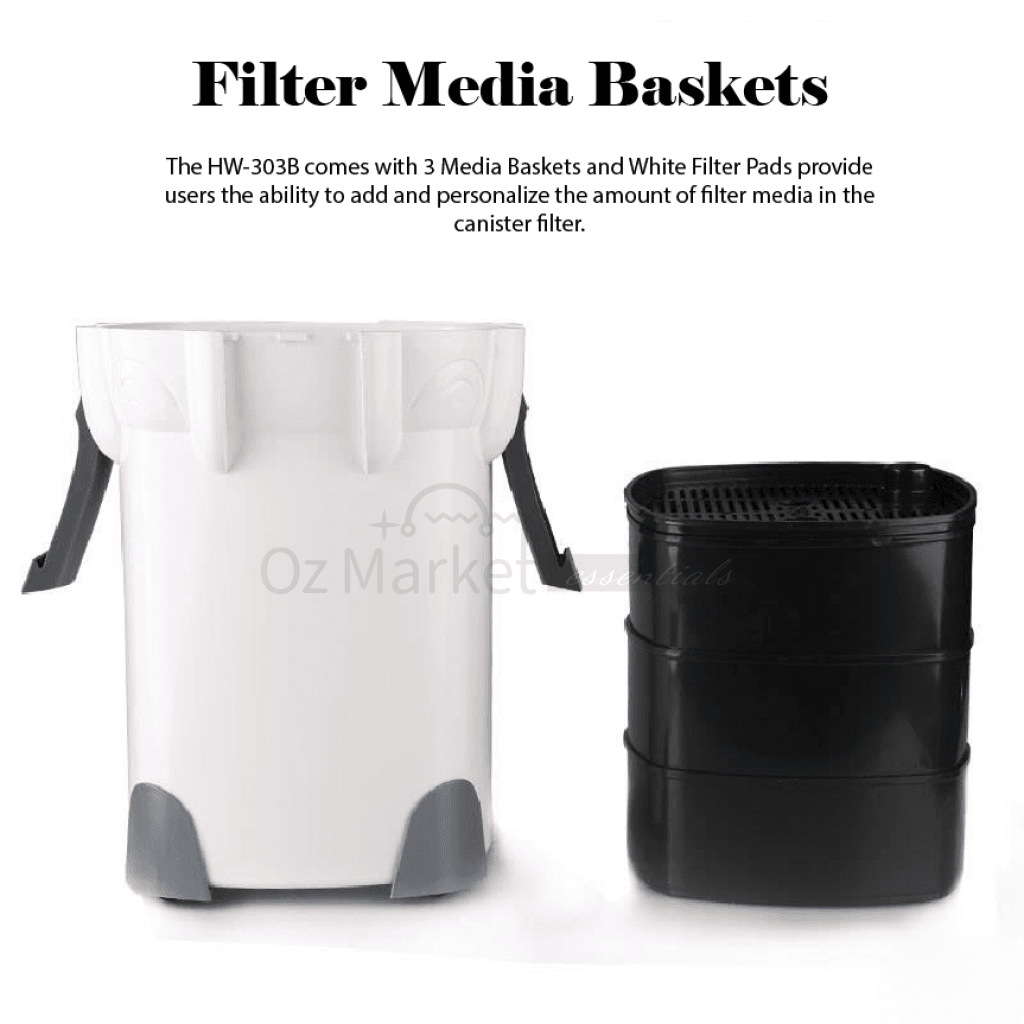 Sunsun Hw-303B -1400L/h External Canister Filter/pump With Uv Light 3 Free Media Filter